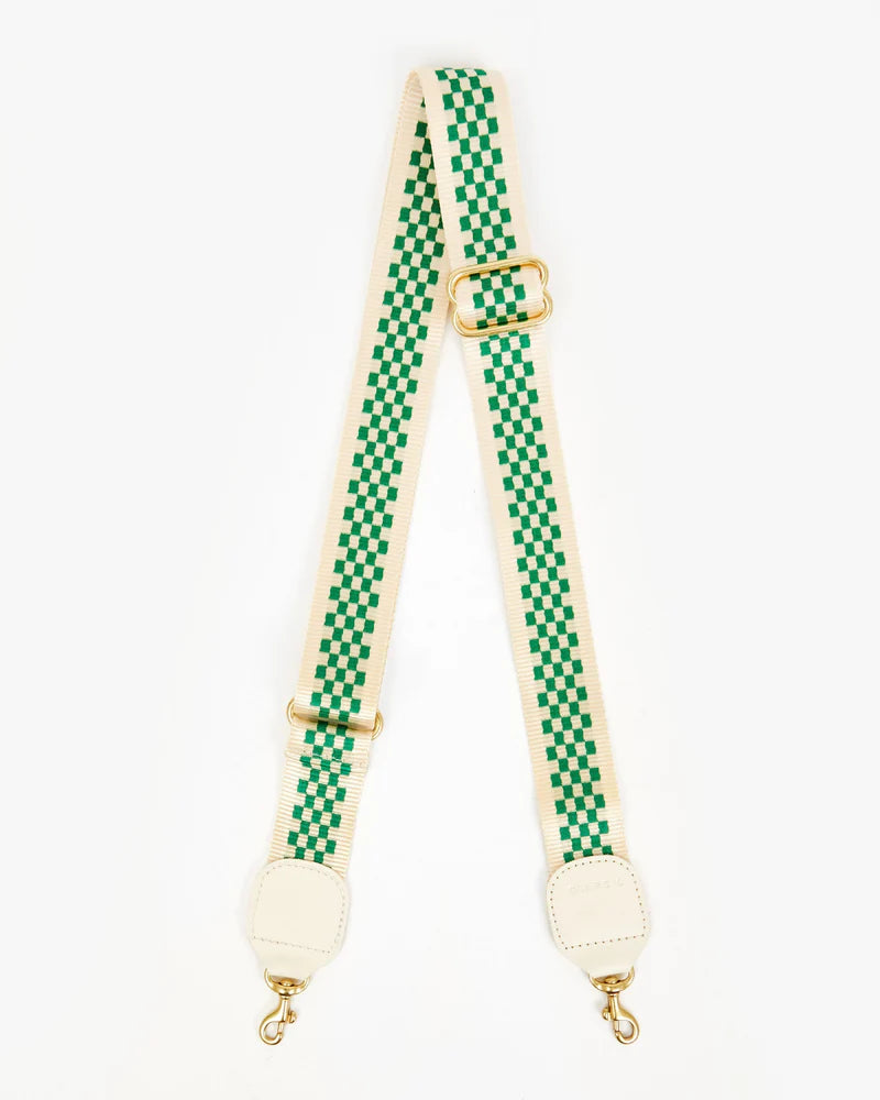 Adjustable Crossbody Strap - Fern/Cream-Clare V.-Happy on Main