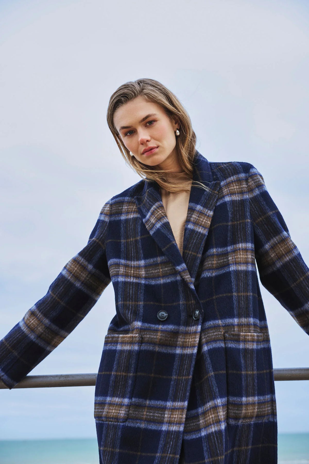 Adria Reversible Coat - Dark Navy-Rino & Pelle-Happy on Main