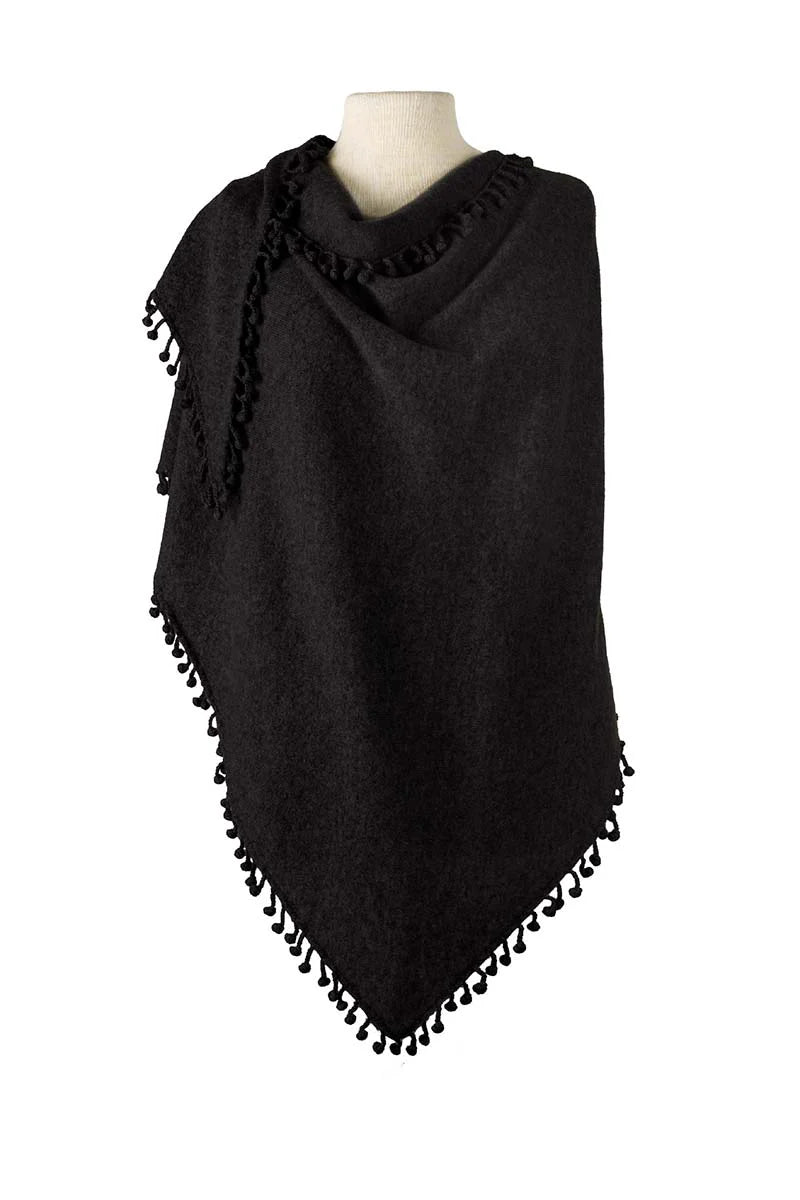 Pom-Pom Triangle Wrap-Alpine Cashmere-Happy on Main
