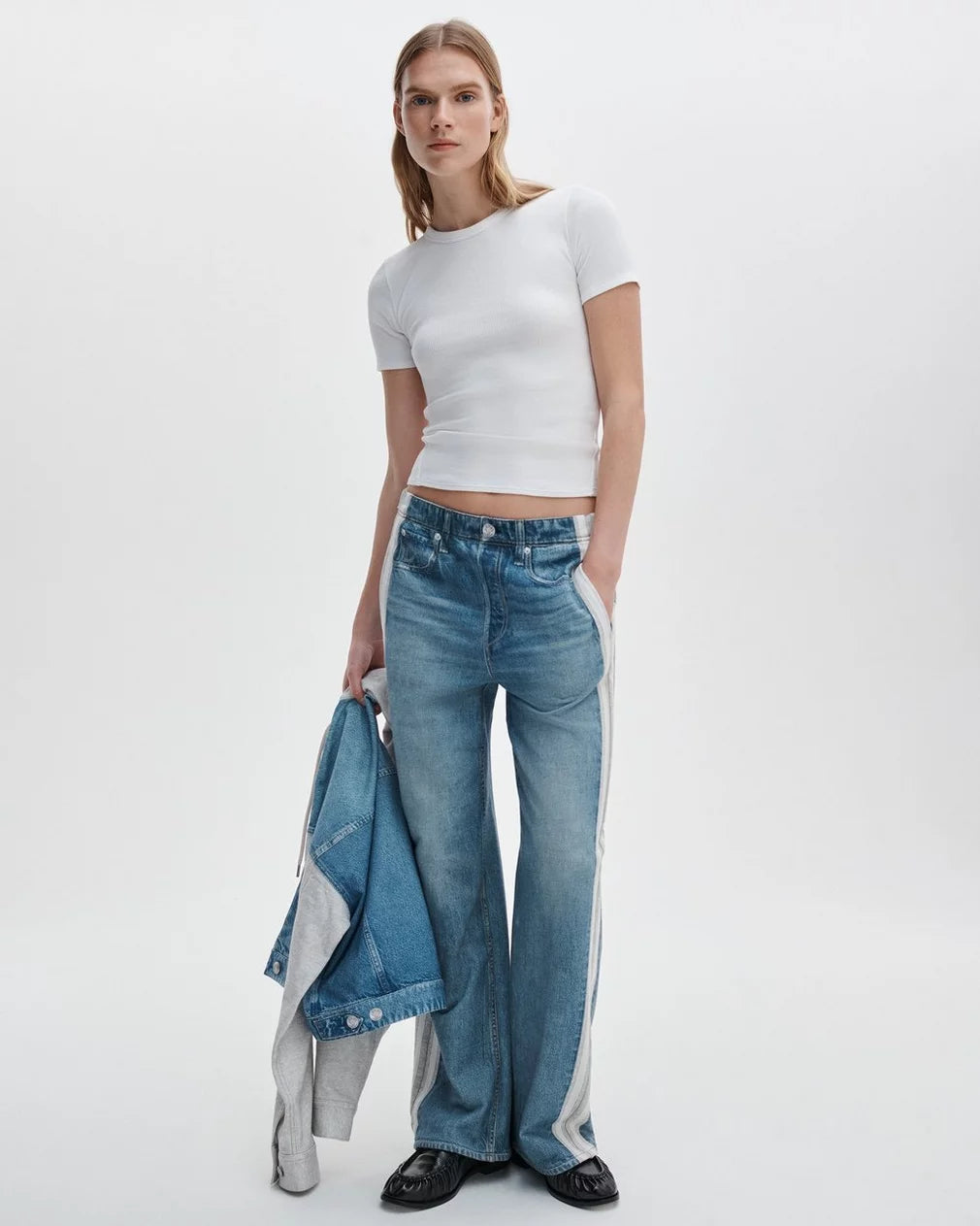 The Essential Rib SS Crew - White-Rag & Bone-Happy on Main
