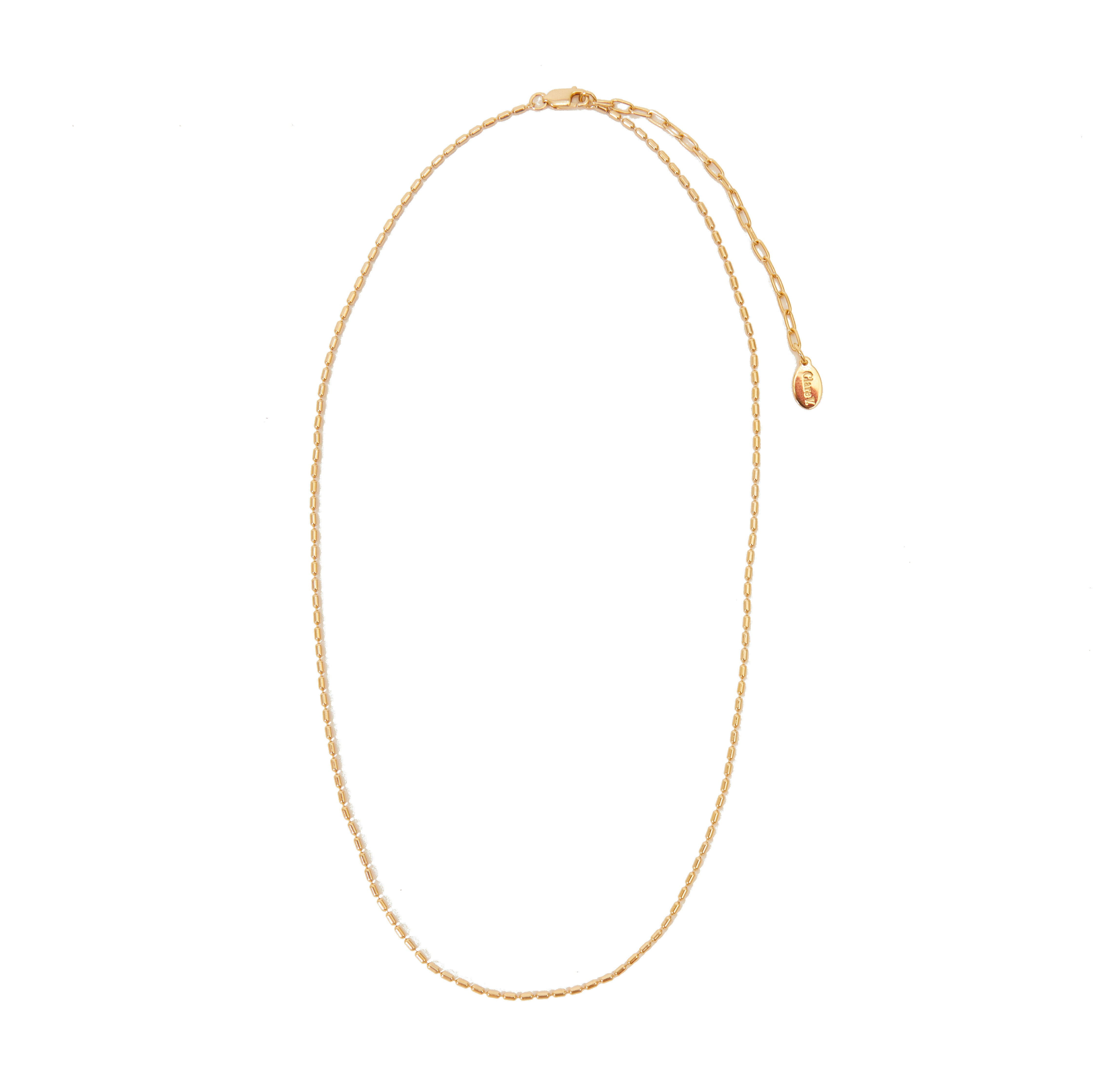 Barrel Chain Necklace - 18"-Everyday Jewelry-Happy on Main