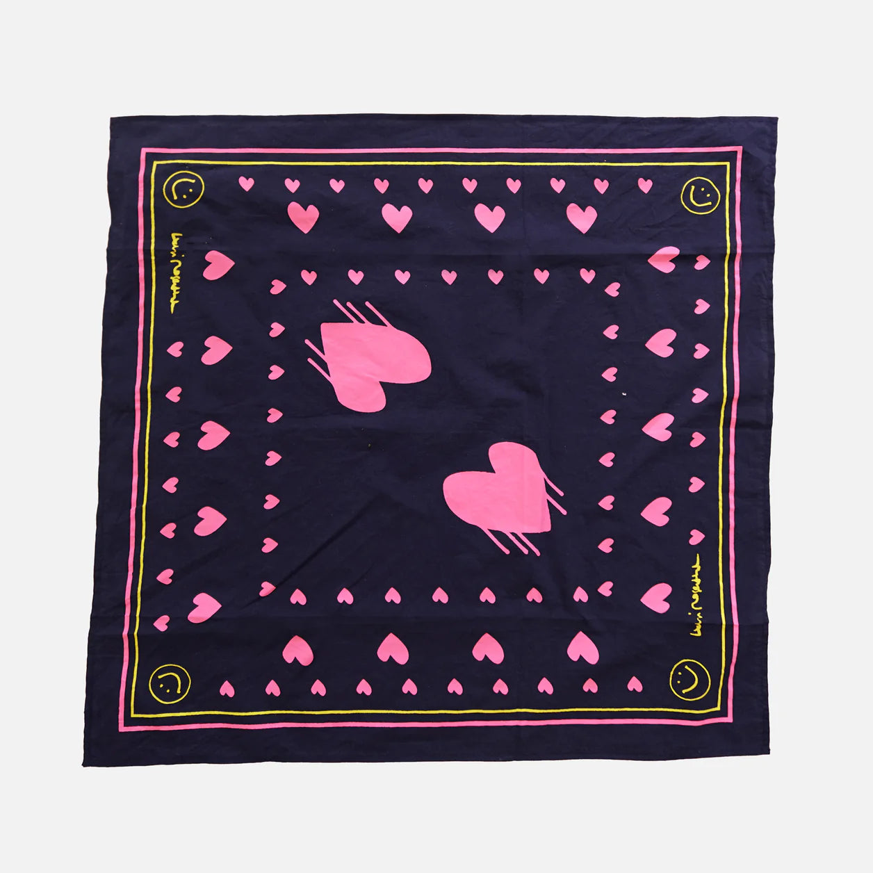Drippy Heart Bandana - Indigo Blue-Kerri Rosenthal-Happy on Main