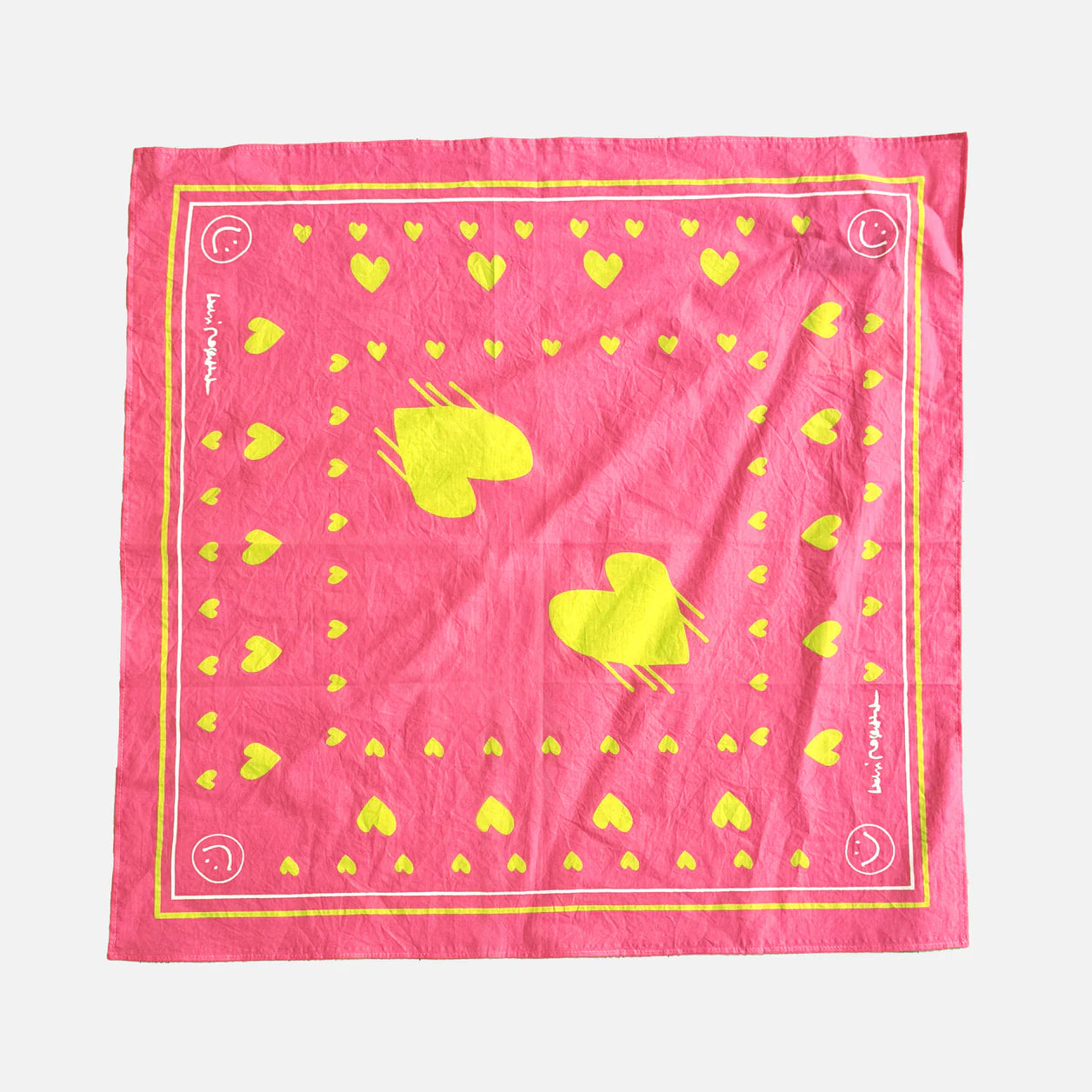 Drippy Heart Bandana - Palm Pink-Kerri Rosenthal-Happy on Main