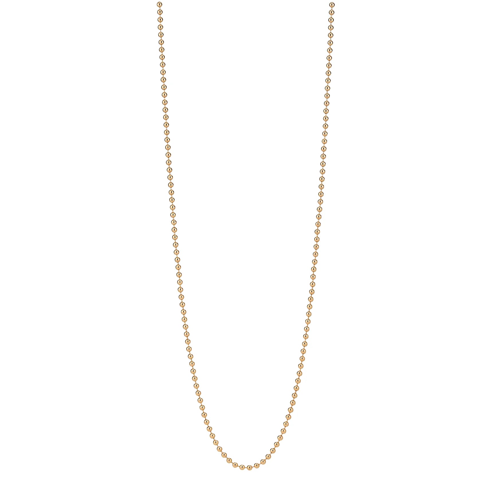 Classic gold dipped 2mm beaded chain available in 16", 18" or 30".