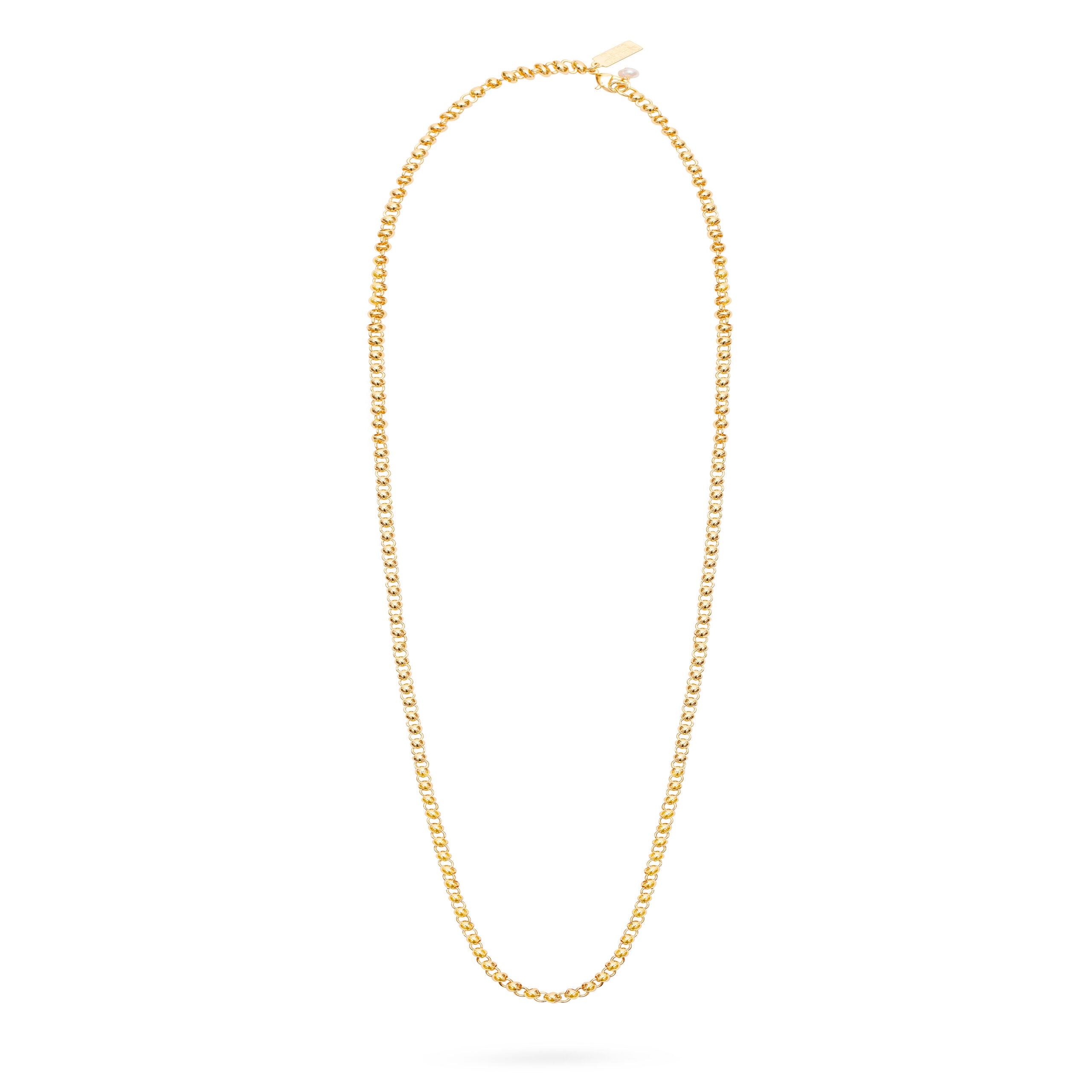 Belcher Chain Necklace Long - Gold-Fine Jewelry-Happy on Main