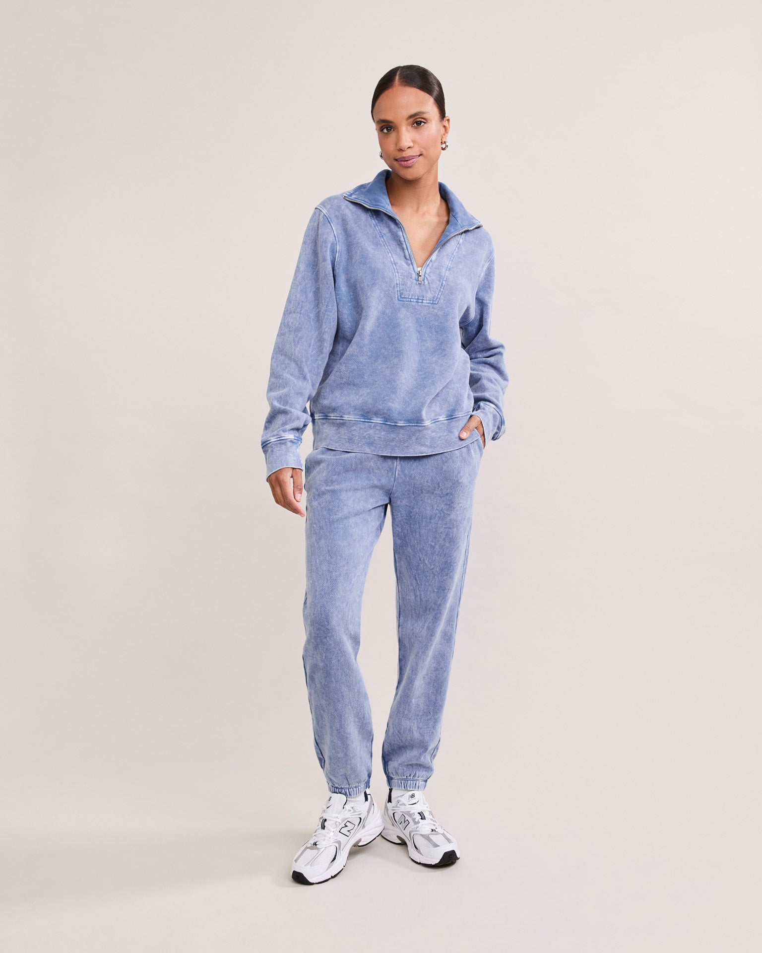 Berkeley Sweatpant - Blueberry-Maison Wheat-Happy on Main