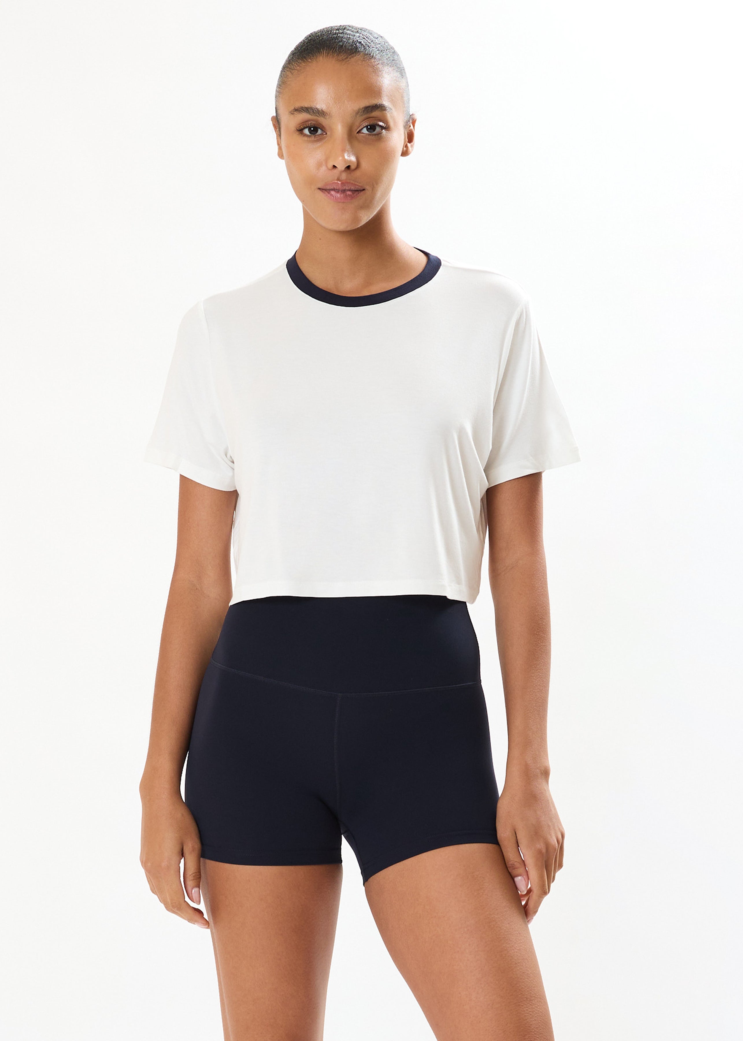 Djuna Crop Ringger - White/Indigo-Splits59-Happy on Main