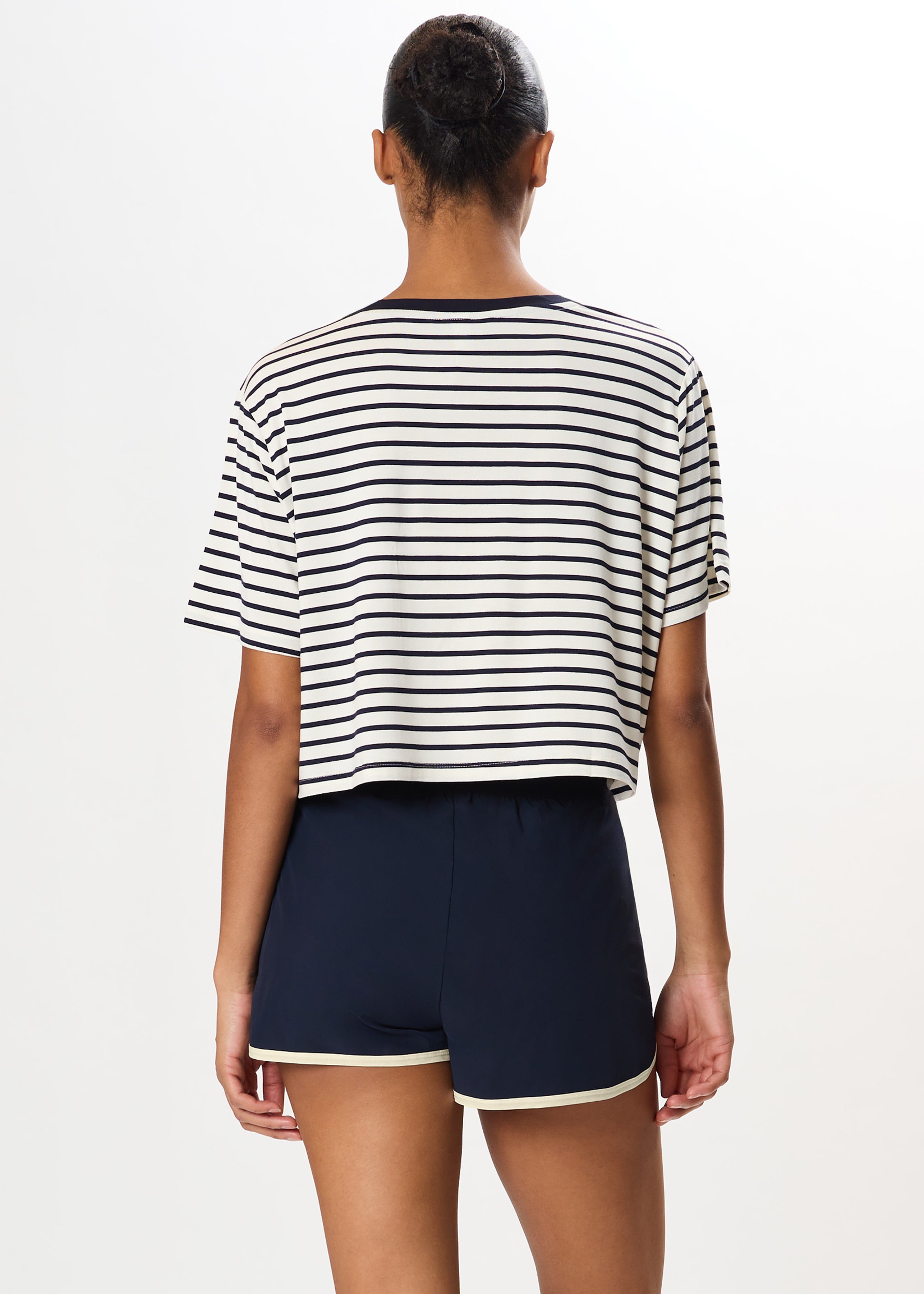 Djuna Oversized Jersey Tee - White/Indigo Stripe-Splits59-Happy on Main