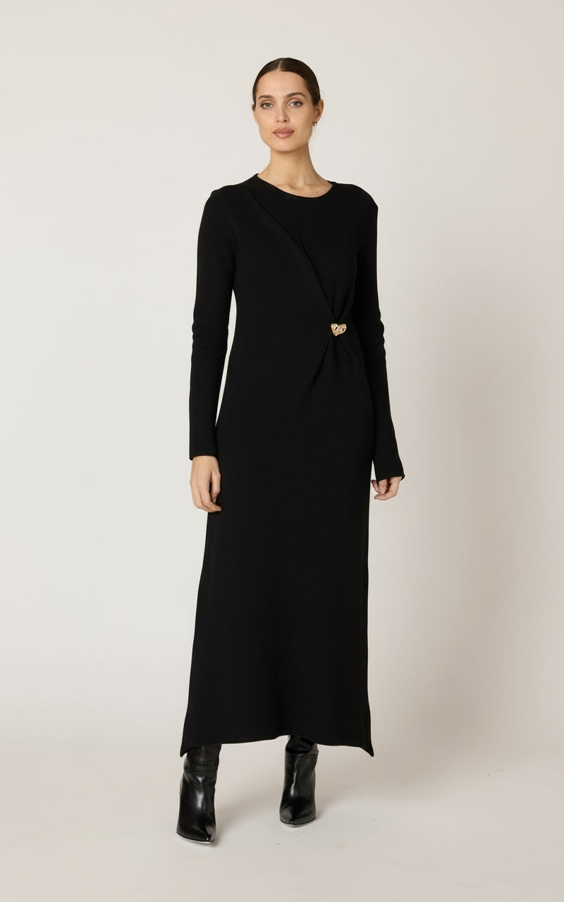 Hjarta Midi Dress-Dressy Dresses-Happy on Main