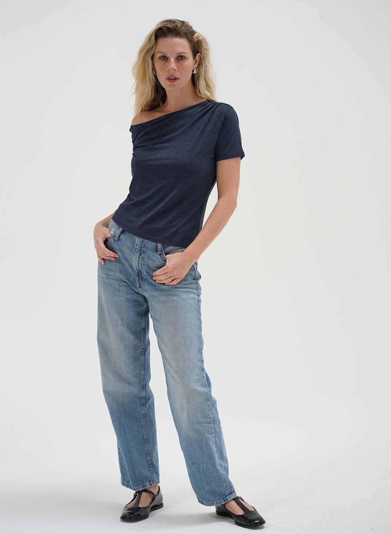 Rayne Drop Shoulder Top-Casual Tops-Happy on Main