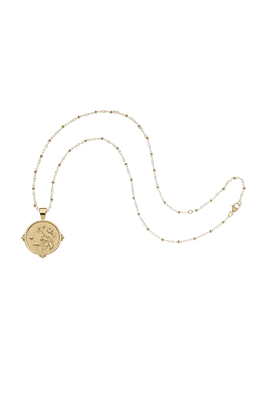 FREE JW Small Pendant Coin - 16-18" Beaded Satellite Chain-Jane Win-Happy on Main