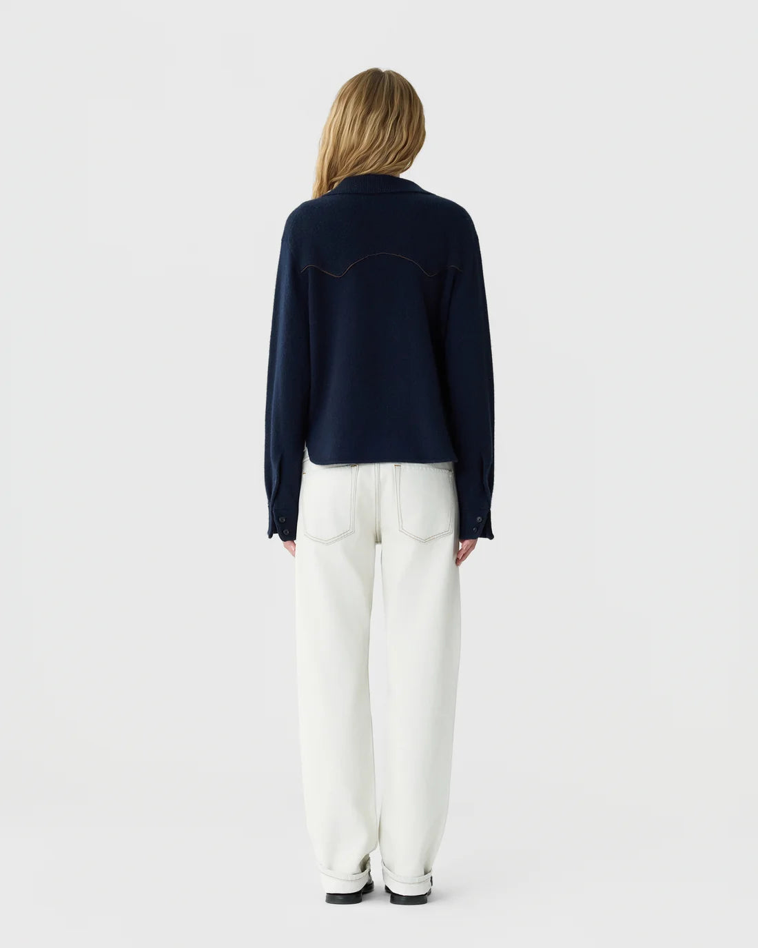 Cropped Western Shirt - Midnight