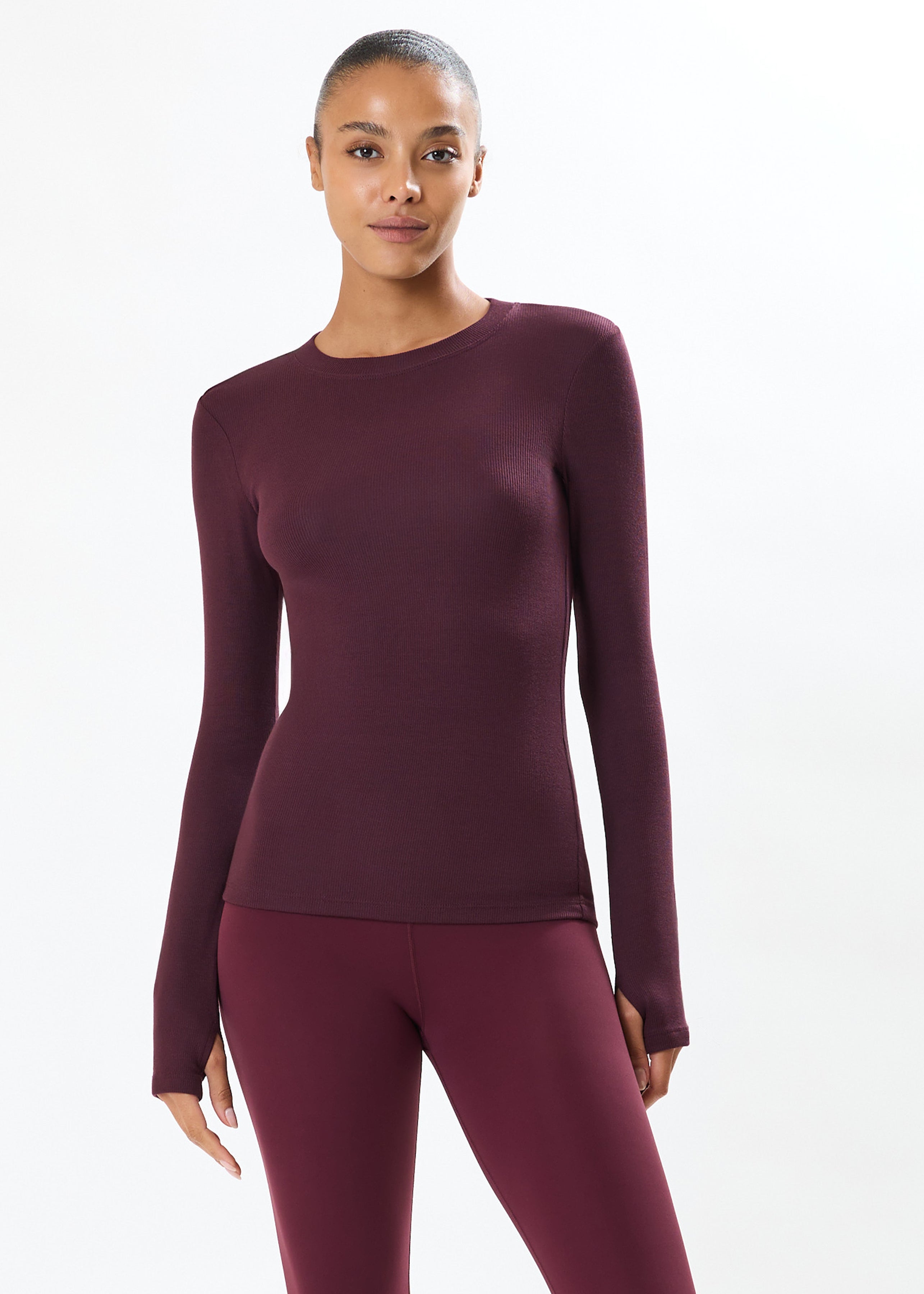 Andie Oversized Fleece Sweatshirt - Dk Cherry-Splits59-Happy on Main