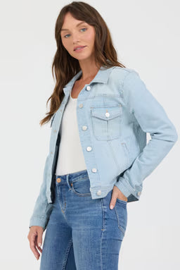 Ainsley Denim Jacket - Railroad Stripes-Dear John-Happy on Main
