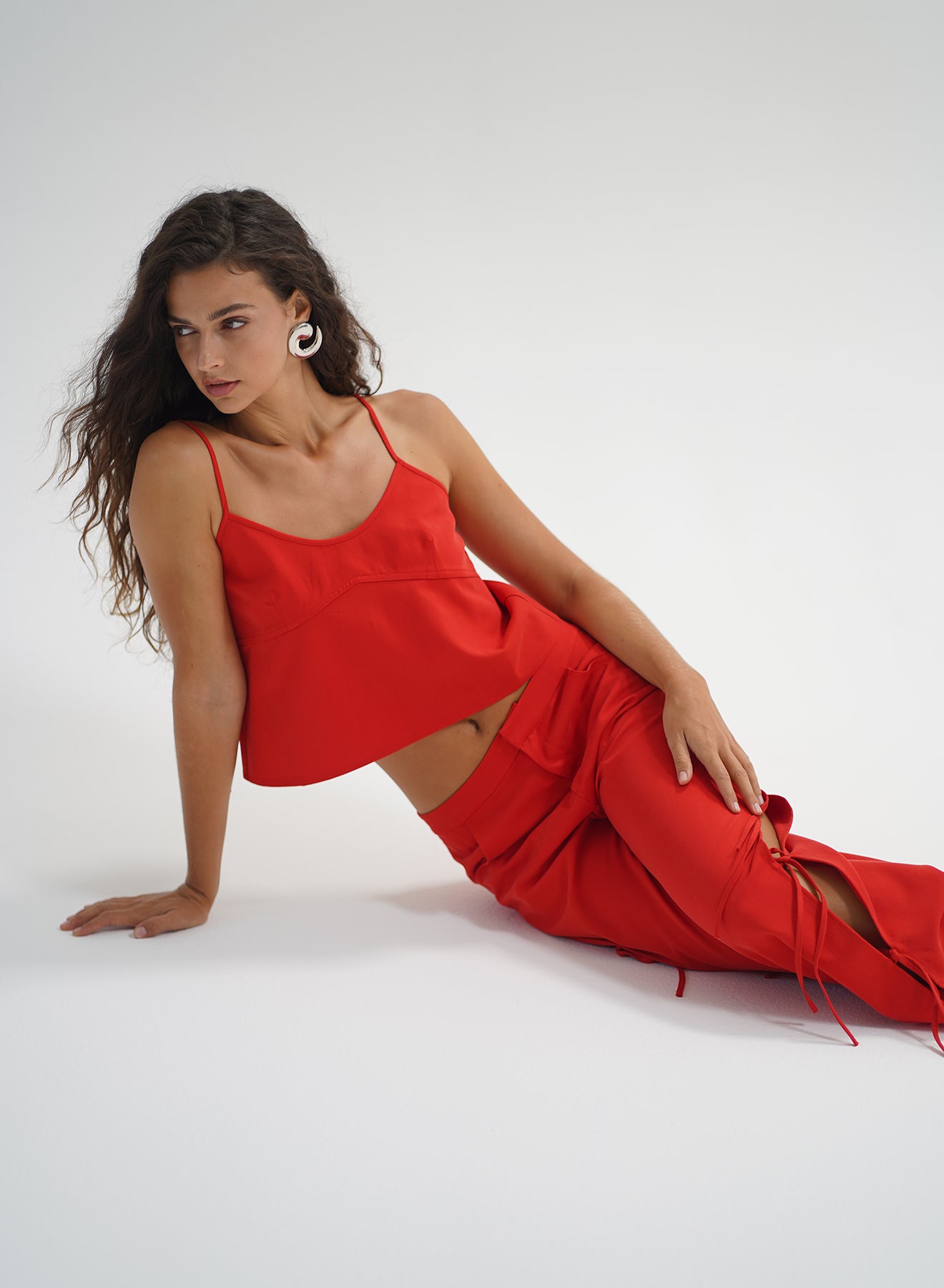 Kairi Tank - Red Chambray-LNA-Happy on Main