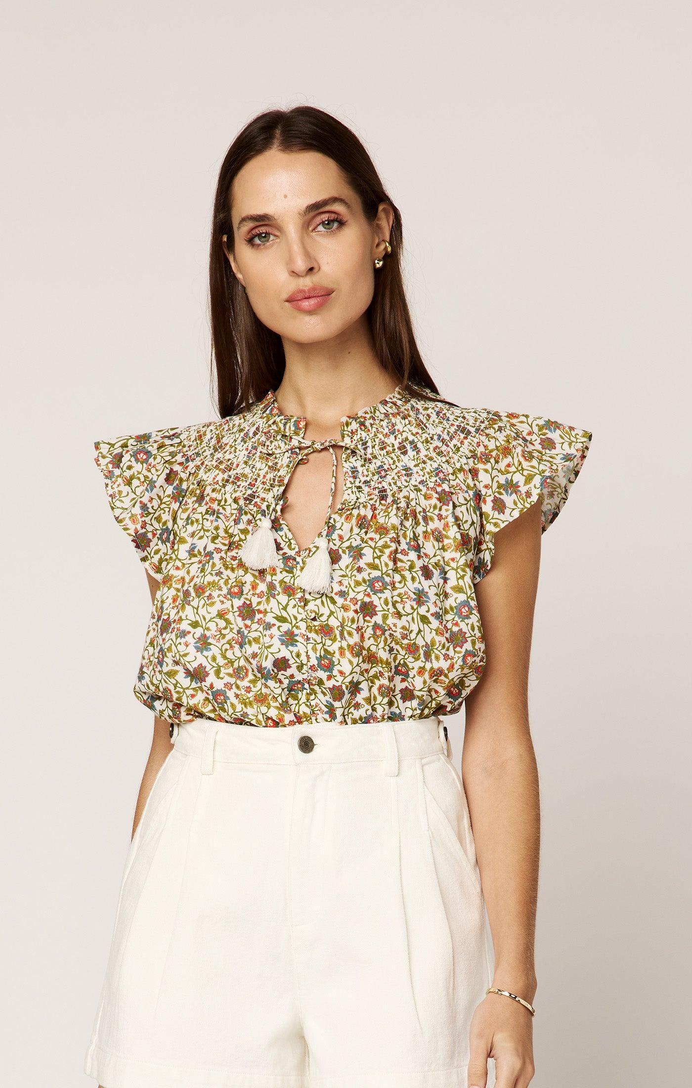 Dira Blouse-Casual Tops-Happy on Main
