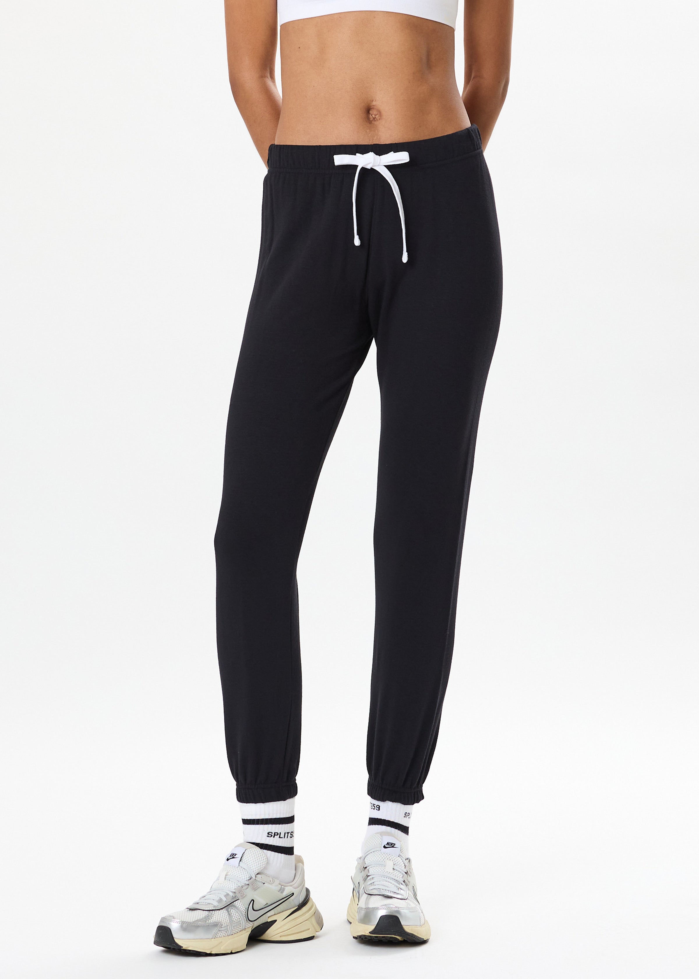 Sonja Fleece Sweatpant - Black-Splits59-Happy on Main