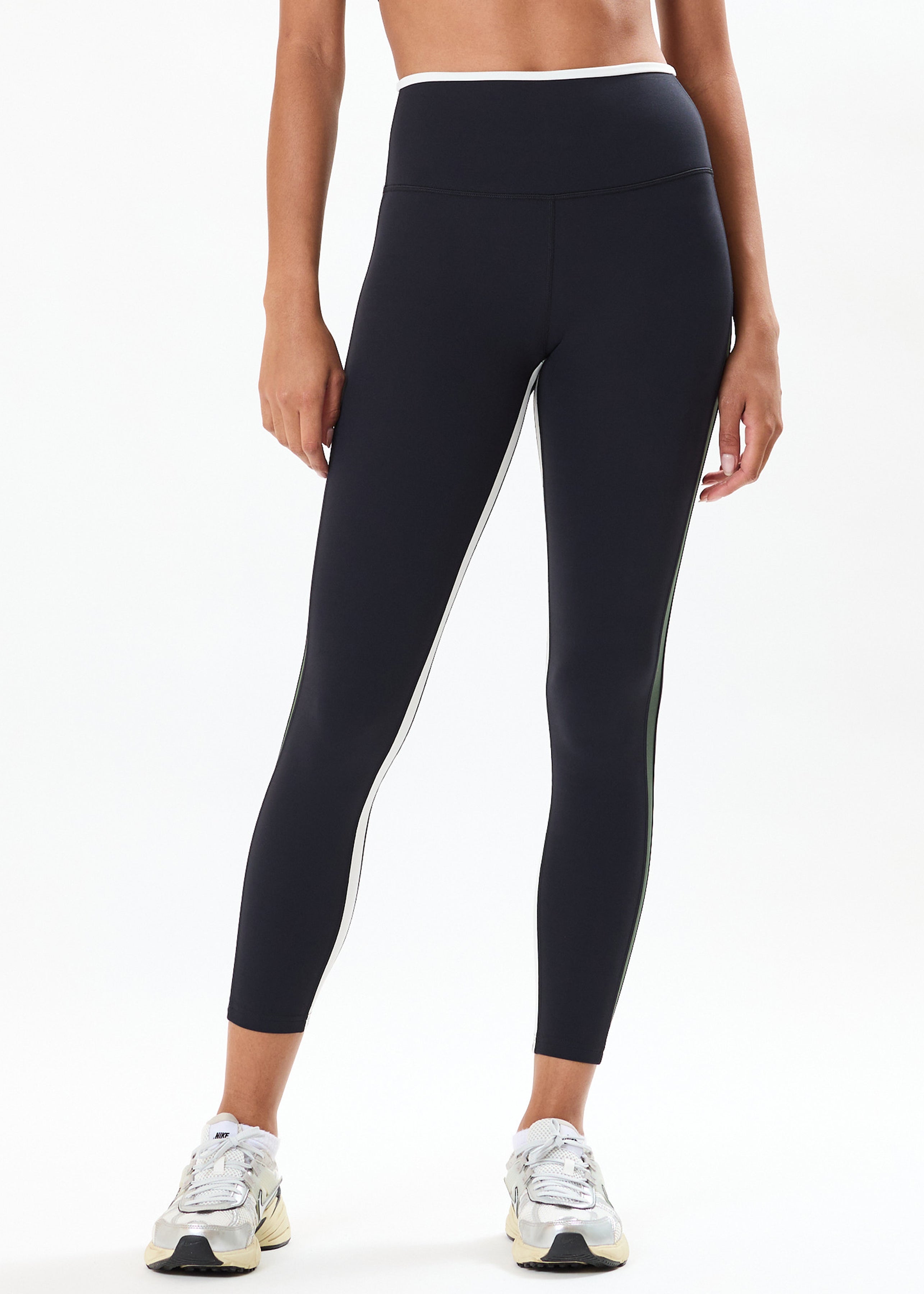 Sam High Waist Rigor 7/8 - Black/Military-Splits59-Happy on Main