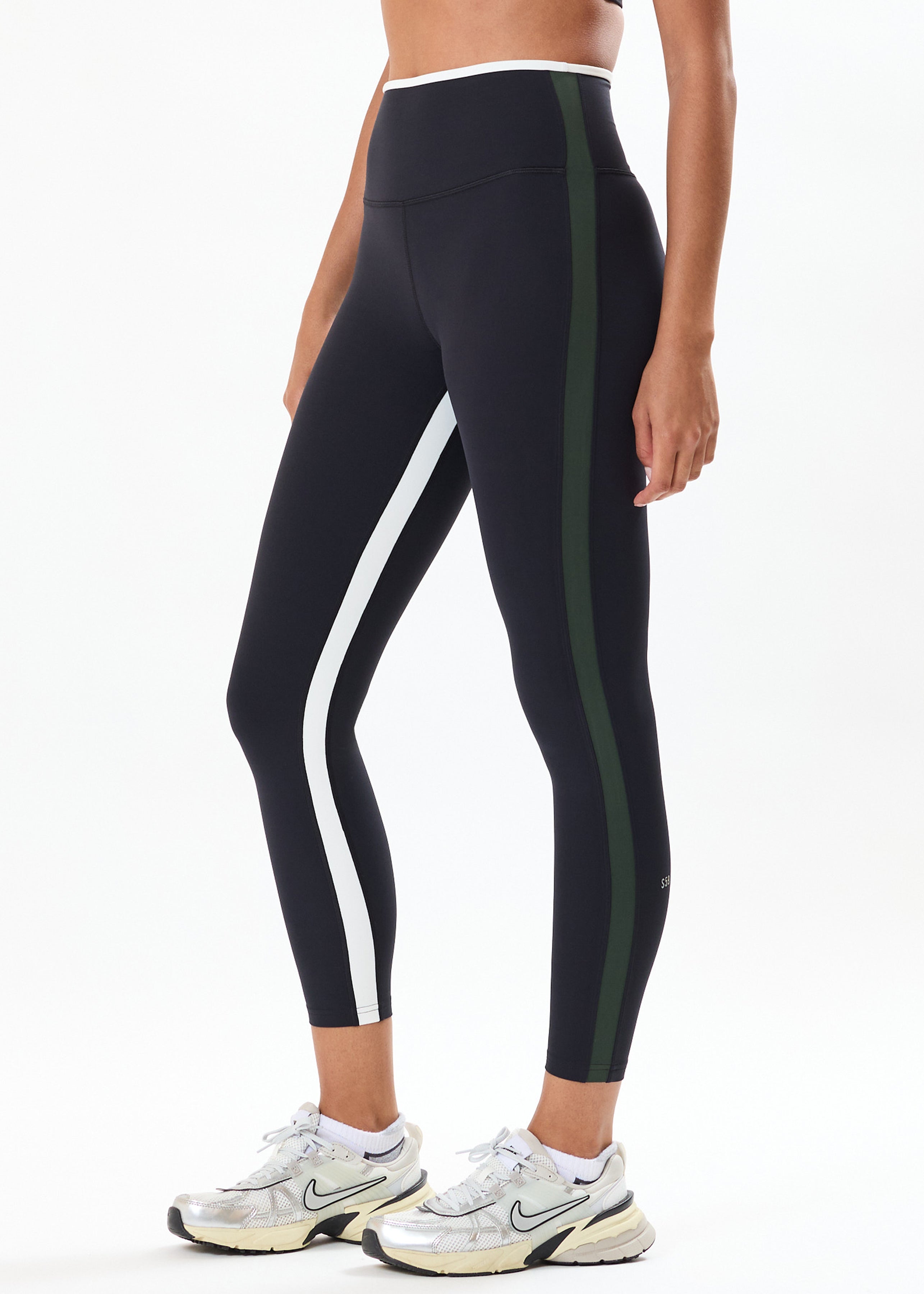 Sam High Waist Rigor 7/8 - Black/Military-Splits59-Happy on Main