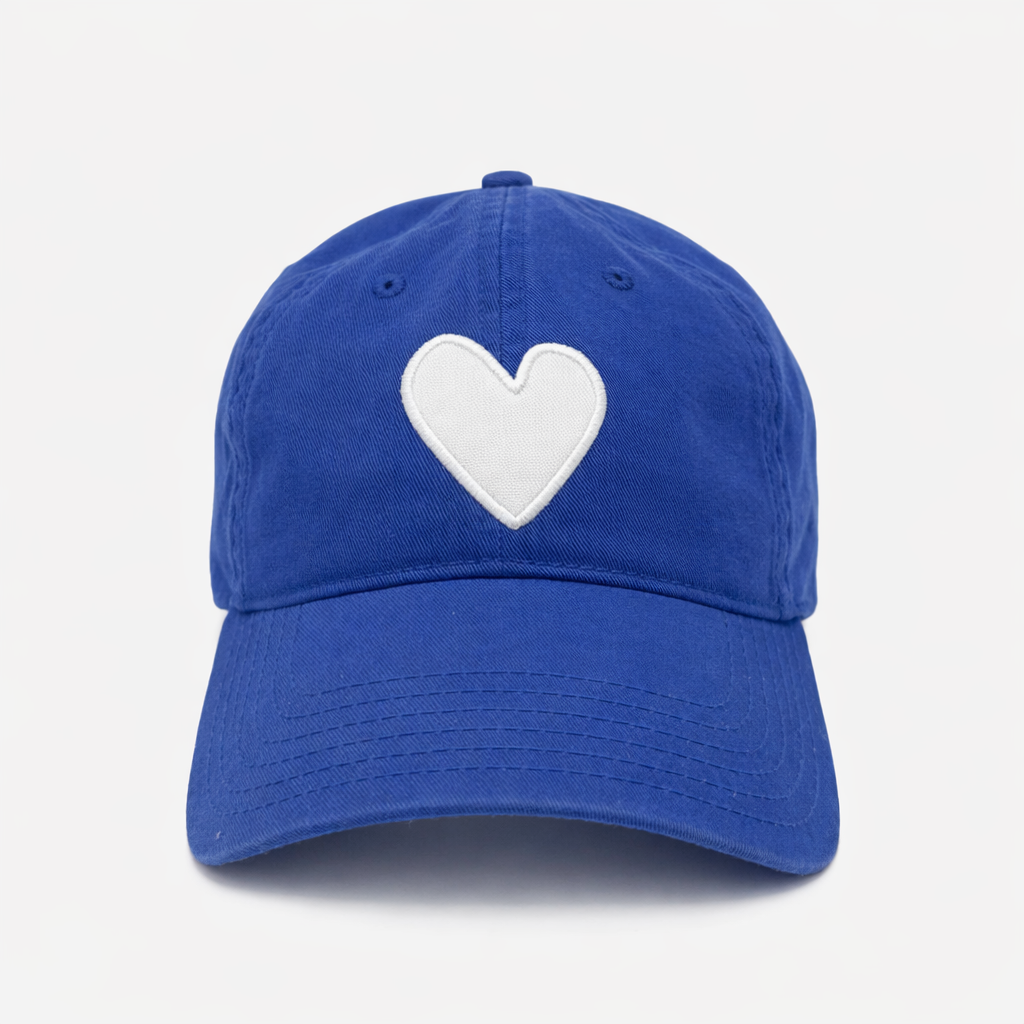 KR Imperfect Heart Hat - Bright Blue-White-Kerri Rosenthal-Happy on Main