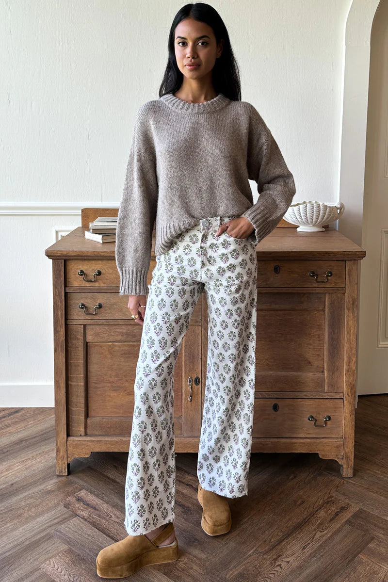 Everyday Pant - Library Flowers Parchment-Emerson Fry-Happy on Main