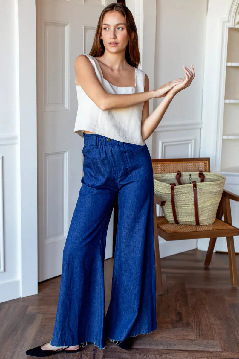 Tulip Wide Leg-Pants-Happy on Main