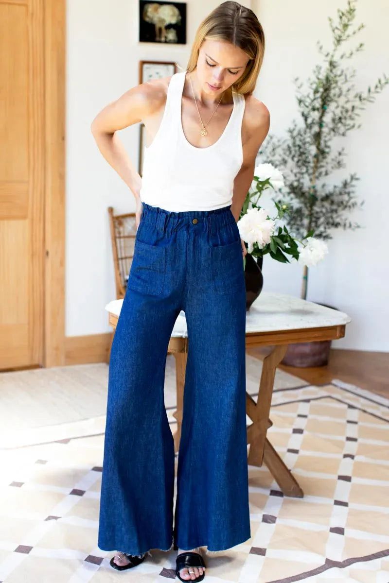 Tulip Wide Leg-Pants-Happy on Main