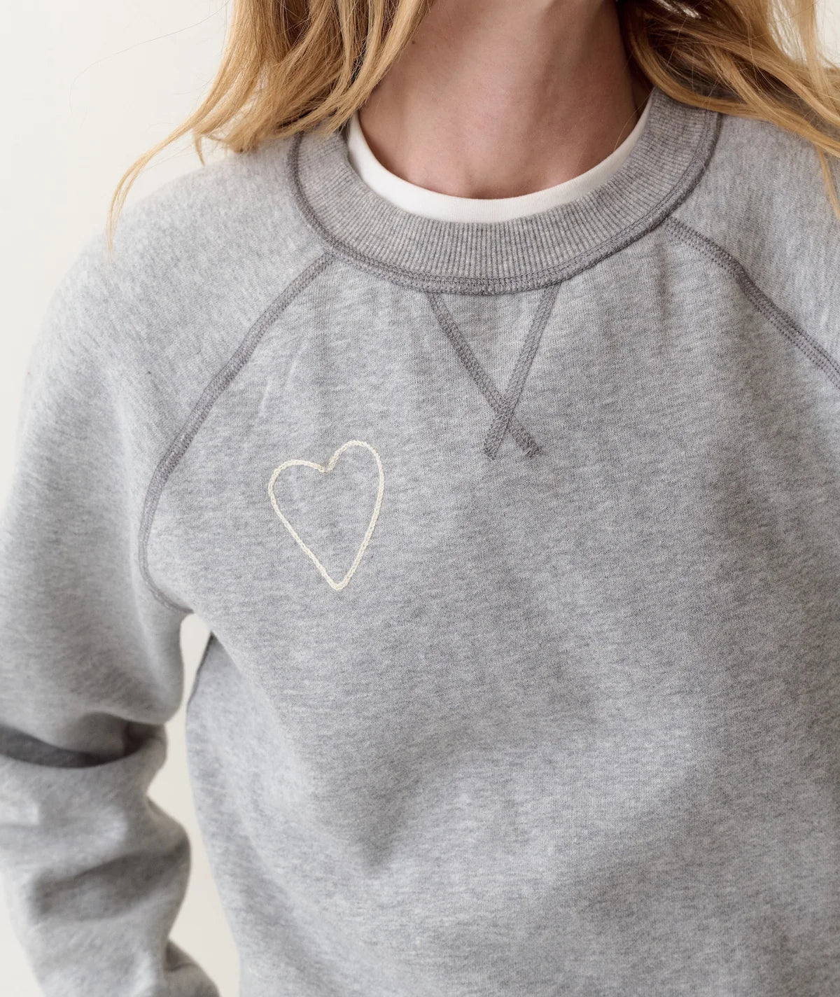 Cloud 9 Fleece Reversible Crewneck - Heather Grey-Marine Layer-Happy on Main