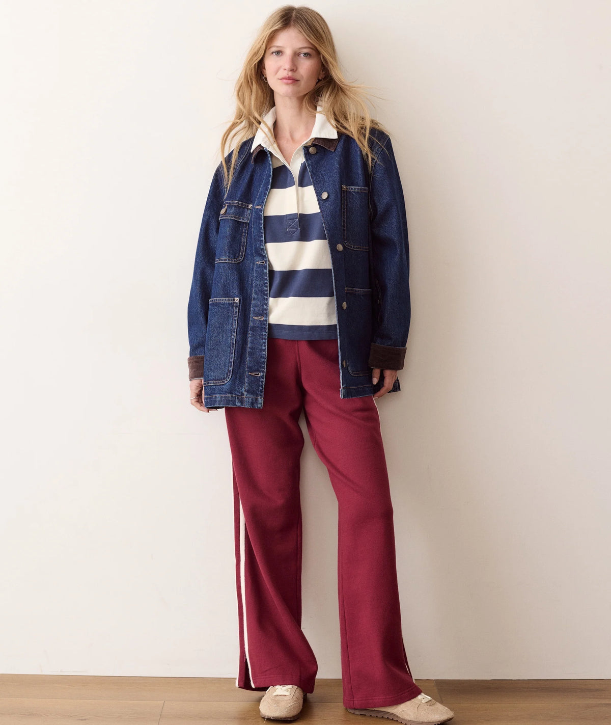 Cloud 9 Fleece Track Pant - Cabernet