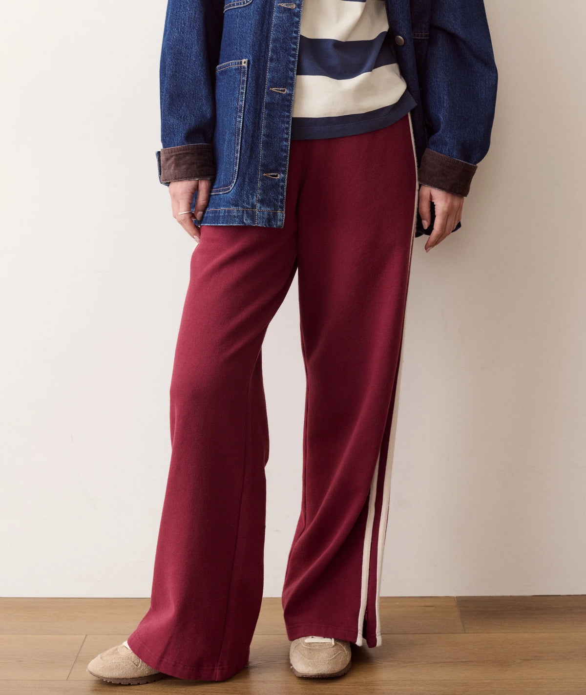 Cloud 9 Fleece Track Pant - Cabernet
