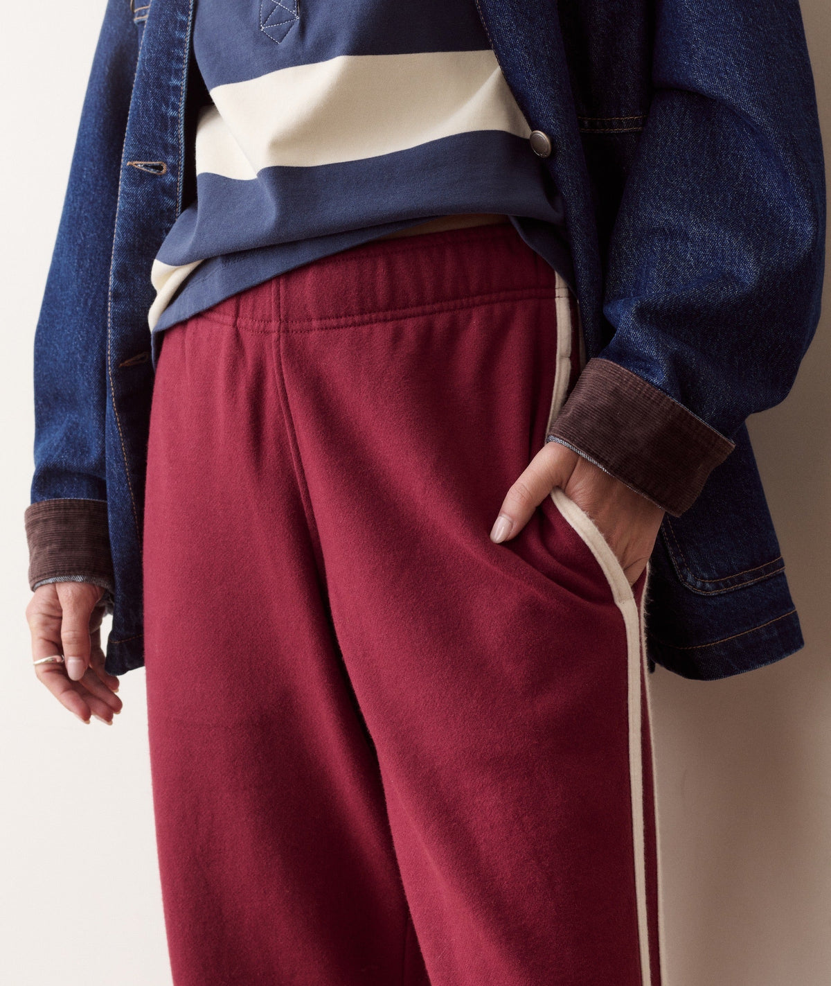 Cloud 9 Fleece Track Pant - Cabernet