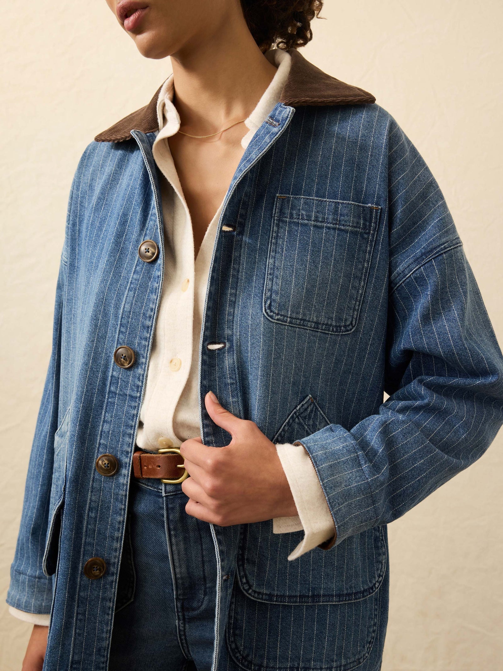 Sunwashed Denim Barn Jacket-Faherty-Happy on Main