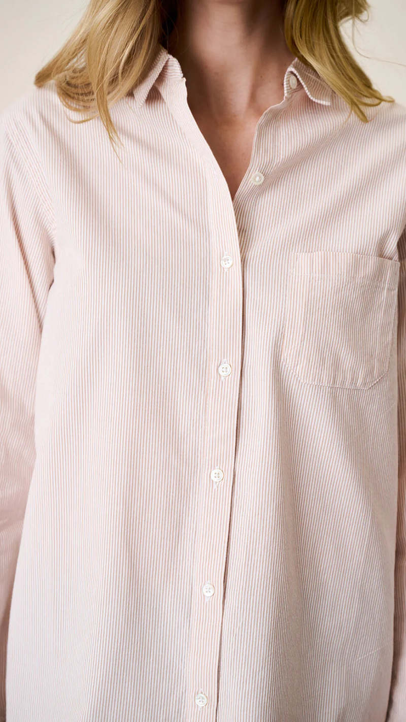 Favorite Shirt - Tan/White Stripe