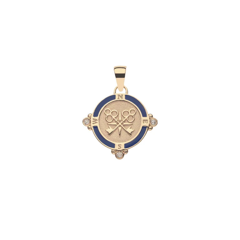 FOREVER Petite Embellished Coin - 16-18" Classic Rolo Chain-Jane Win-Happy on Main