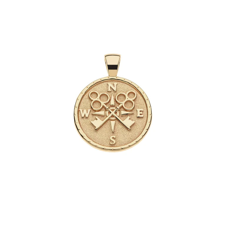 FOREVER JW Small Pendant Coin - 16-18" Beaded Satellite Chain-Jane Win-Happy on Main