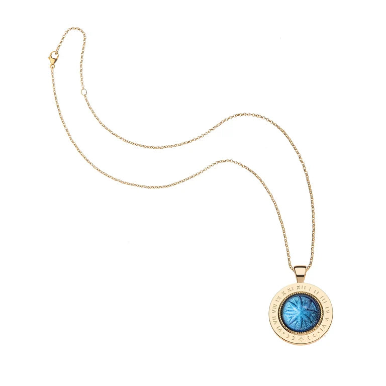 FOREVER Under the Sun Stone Pendant in Blue - 16-18" Classic Rolo Chain-Jane Win-Happy on Main