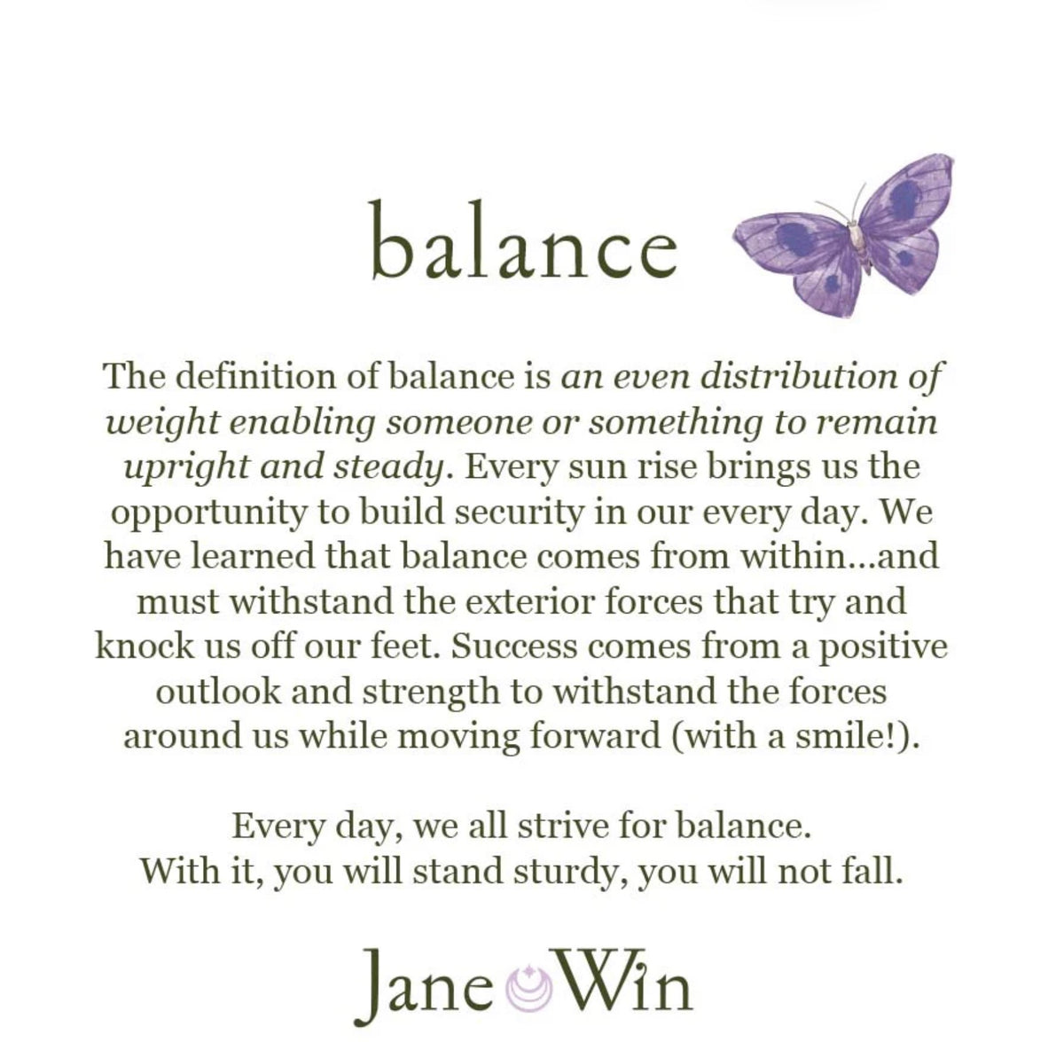 BALANCE JW Small Pendant Coin - 16-18" Classic Rolo Chain-Jane Win-Happy on Main