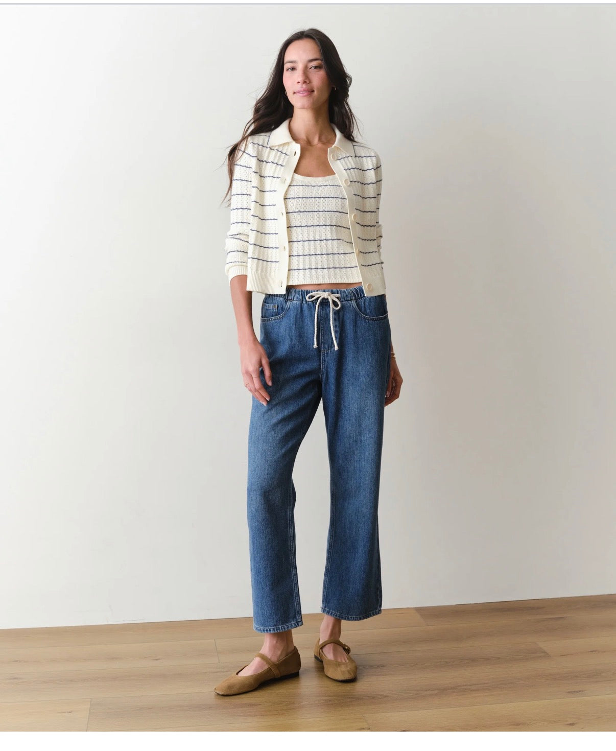 Ella Straight Leg Pant - Medium Wash-Marine Layer-Happy on Main