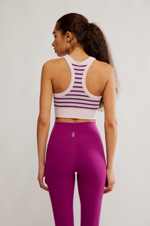 Striped Go To Bra-Athleisure-Happy on Main