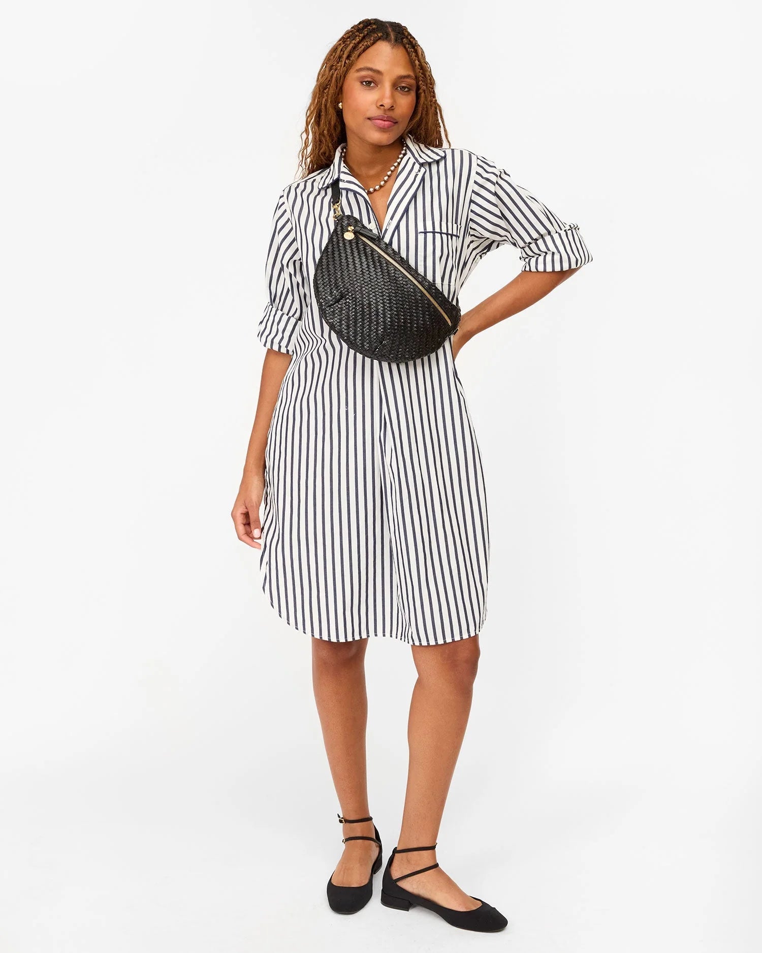 Grand Fanny - Black Woven Zig-Zag-Clare V.-Happy on Main
