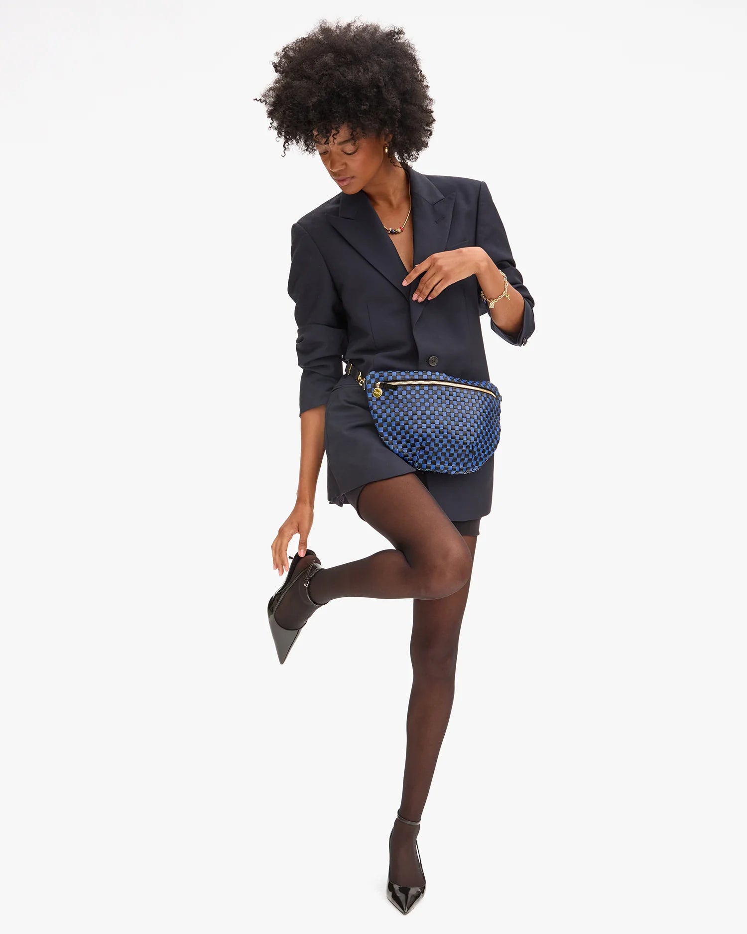 Petit Moyen Messenger - Woven Checker