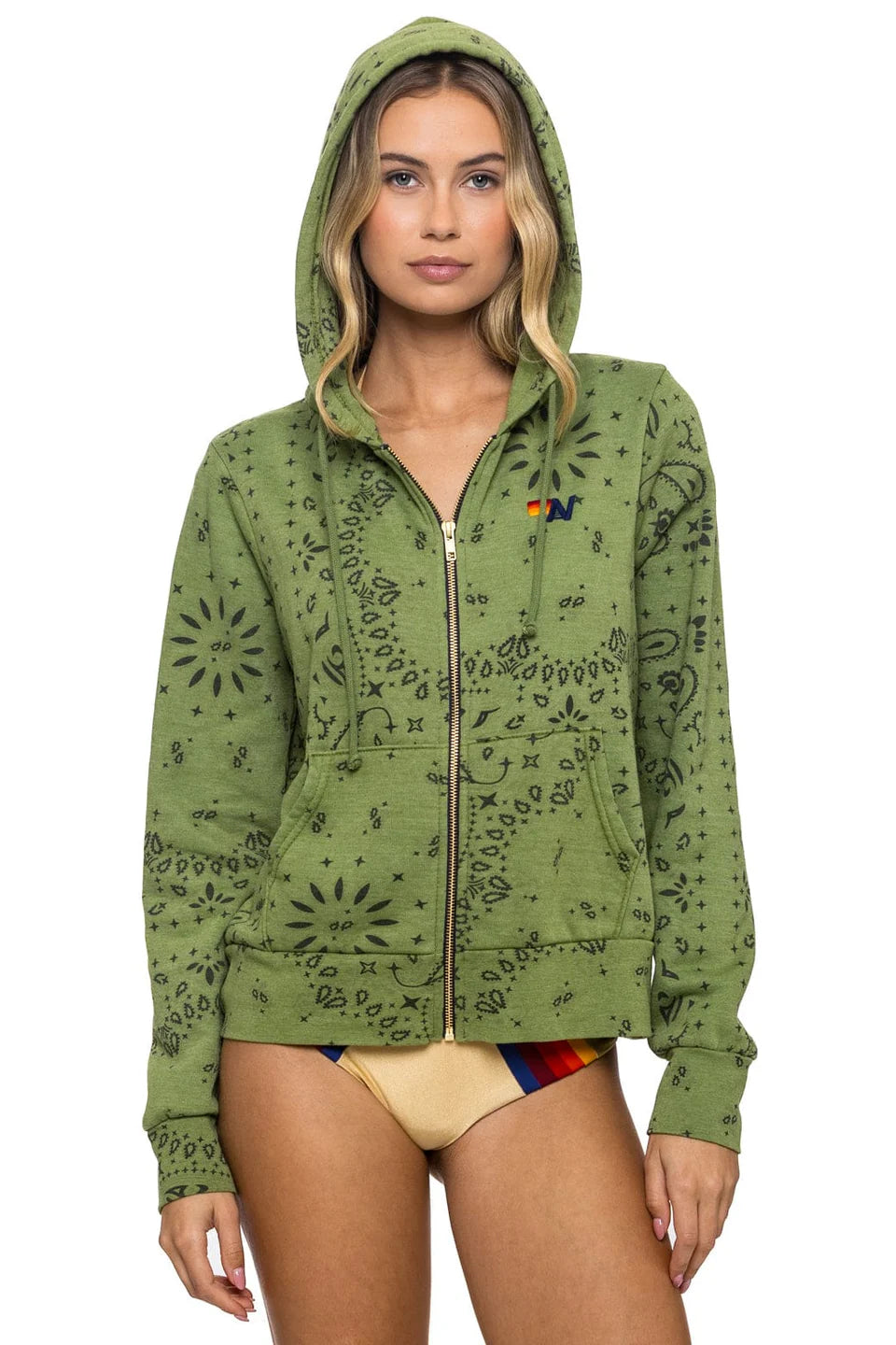 Bandana - Zip Hoodie - Jungle Green-Aviator Nation-Happy on Main