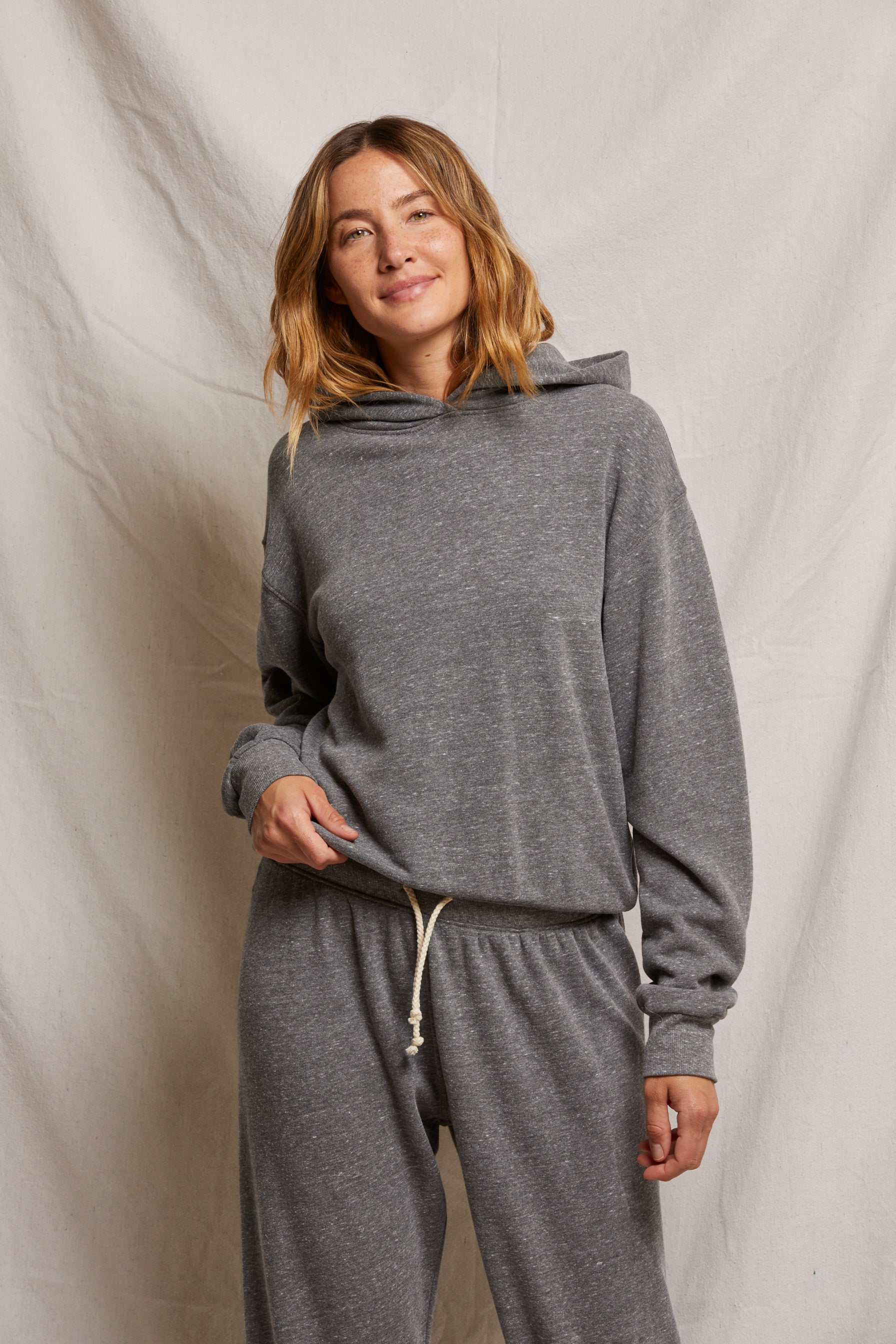 Heart Fleece Pullover Hoodie-Sweatshirts-Happy on Main