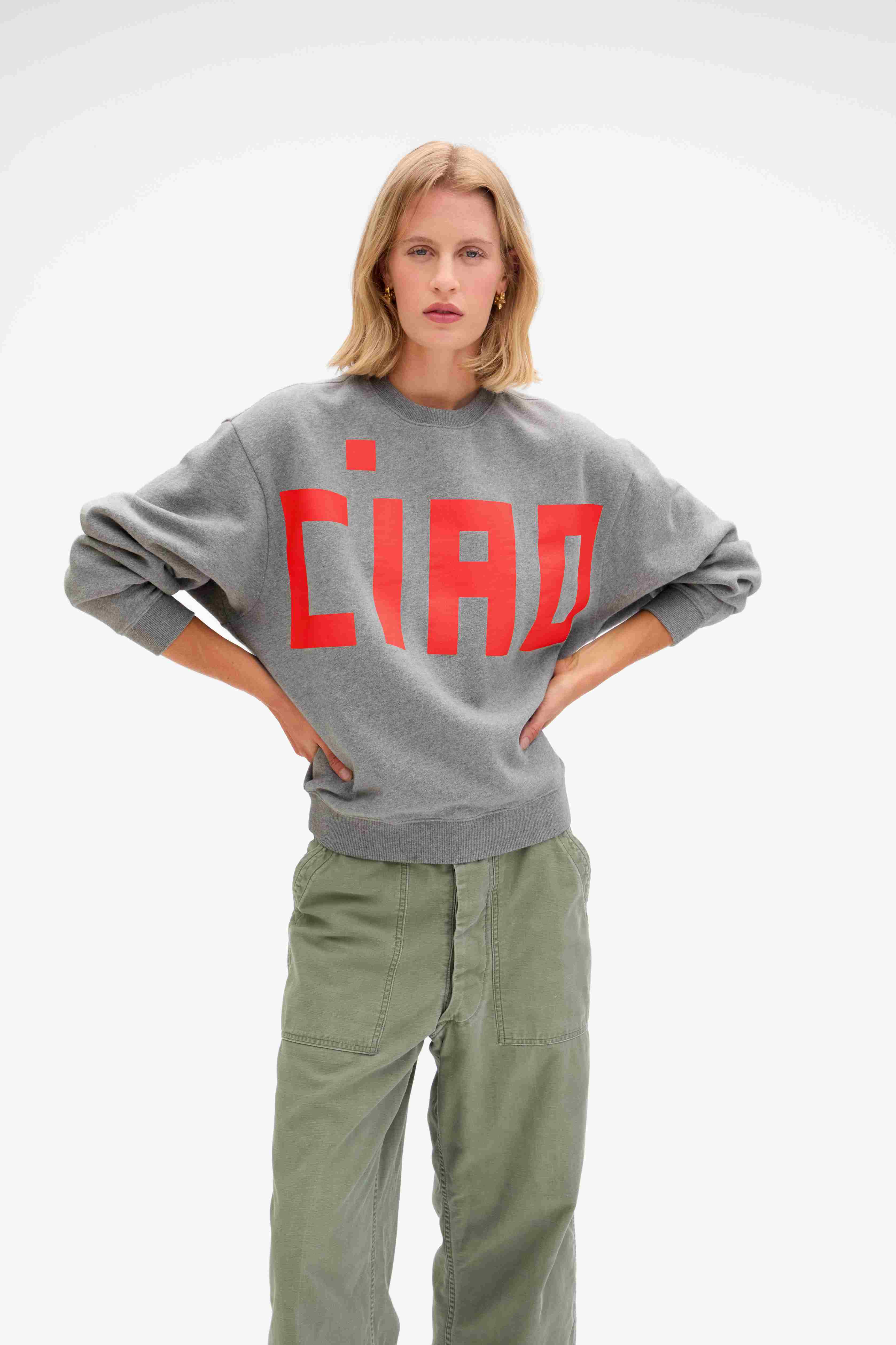 Oversized Sweatshirt - Grand Block Ciao-Sweatshirts-Happy on Main