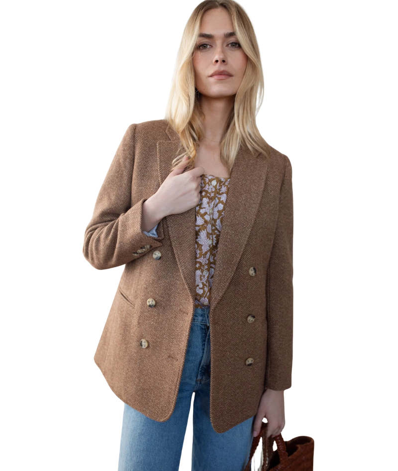 Hacking Jacket - Chestnut Herringbone