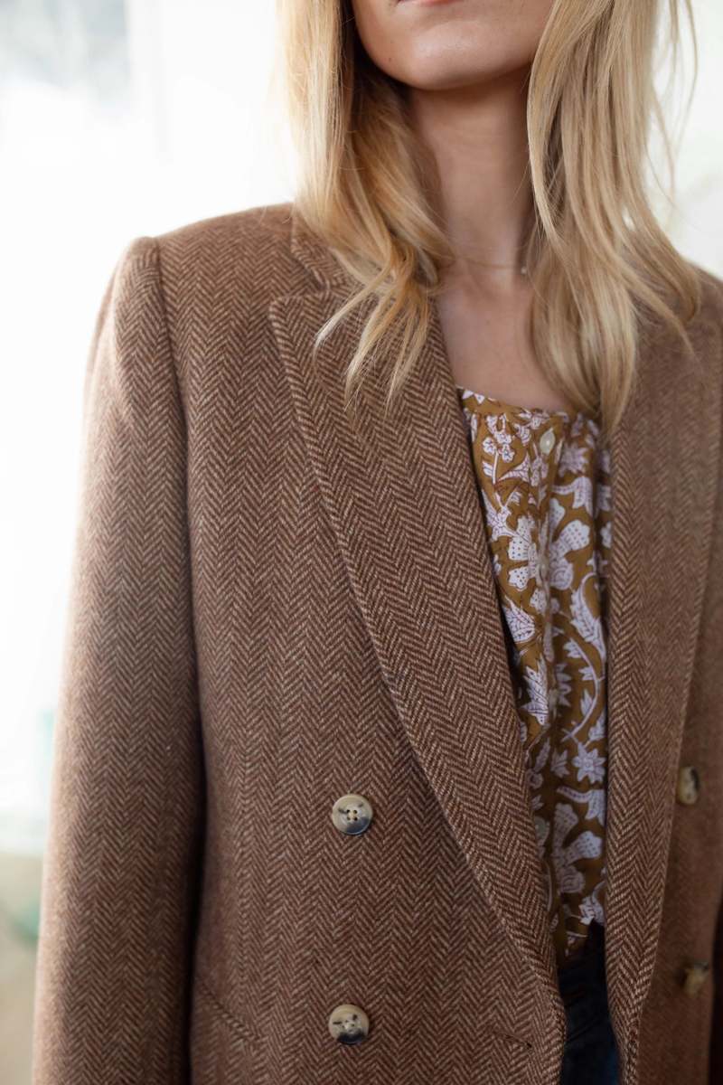 Hacking Jacket - Chestnut Herringbone