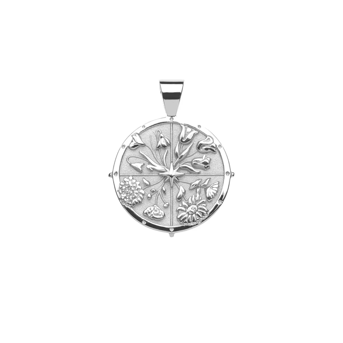 HOPE JW Small Pendant Coin in Silver - 16-18" Classic Rolo Chain-Jane Win-Happy on Main