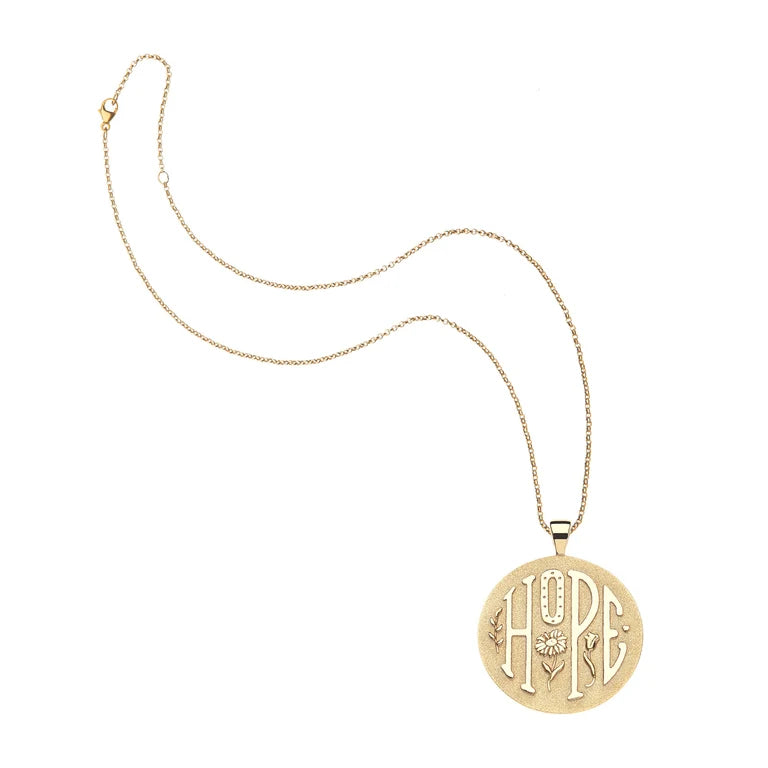 Jumbo HOPE Pendant - 16-18" Classic Rolo Chain-Jane Win-Happy on Main