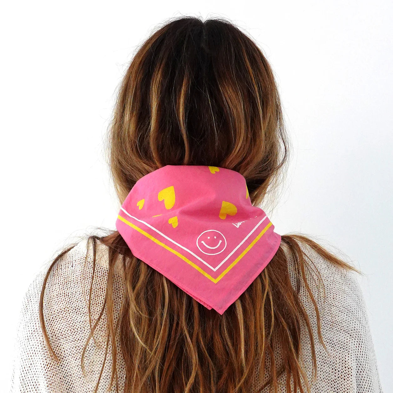 Drippy Heart Bandana - Palm Pink-Kerri Rosenthal-Happy on Main