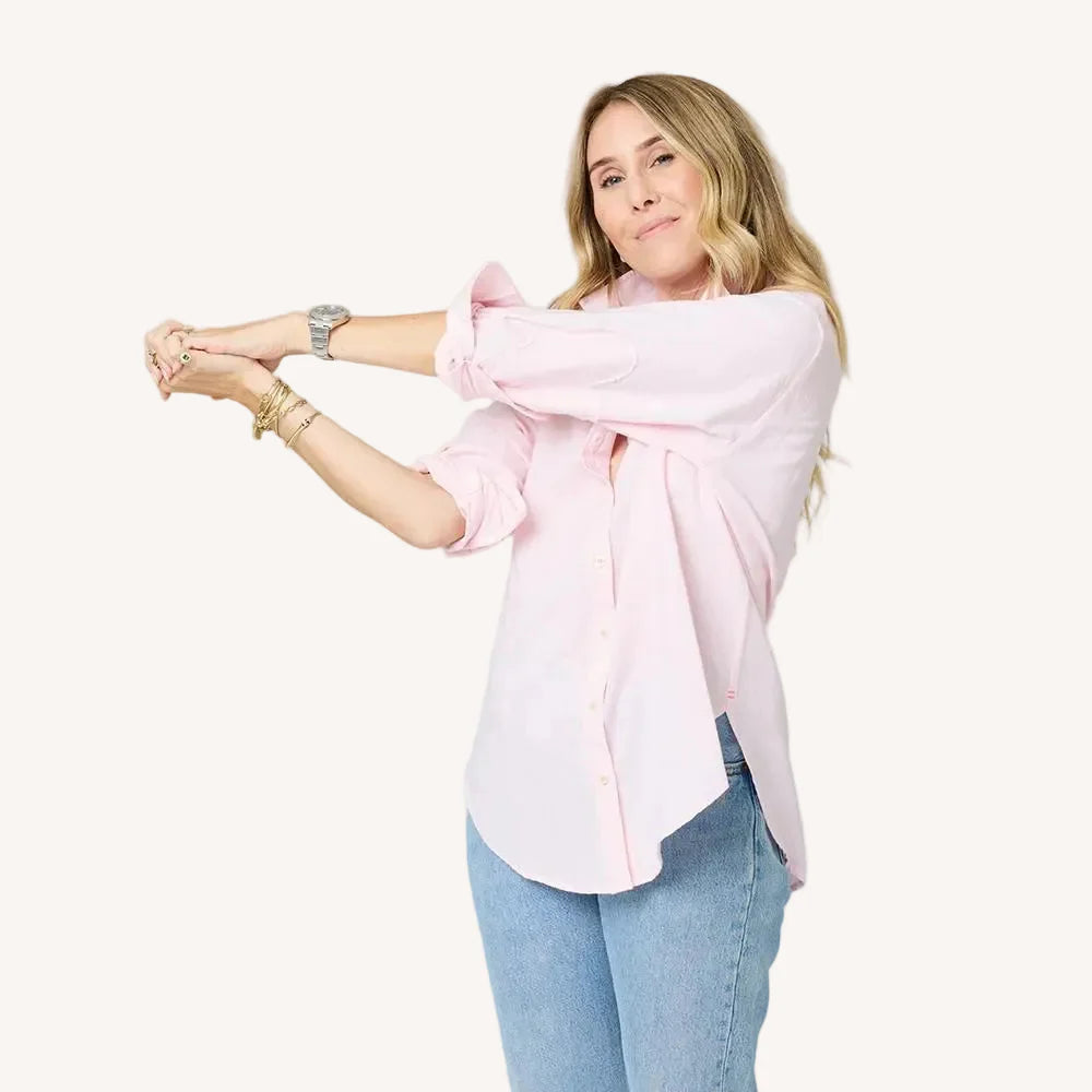 Mia Lightweight Oxford Shirt - Oxford Pink-Kerri Rosenthal-Happy on Main